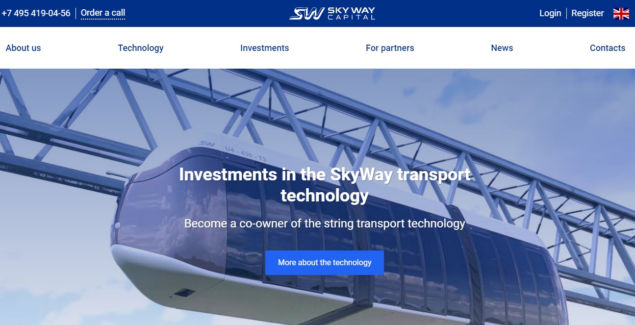 Trang web của tập đoàn Skyway kêu gọi các nhà đầu tư với những lời “có cánh”